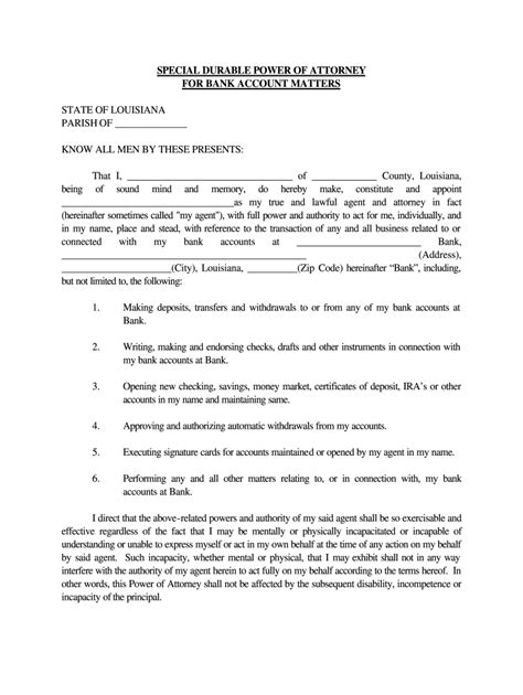 Power Of Attorney For Bank Account Pdf Fill Out And Sign Online Dochub