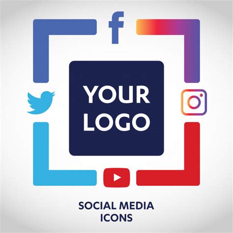 Set Of Most Popular Social Media Icons Twitter Youtube
