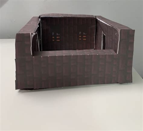 Pixel Papercraft Nether Fortress Room Diorama