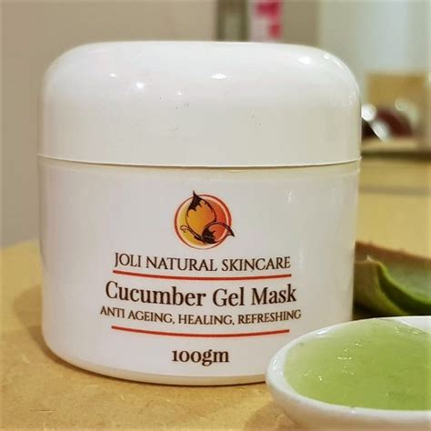 organic cucumber gel mask joli natural skin care