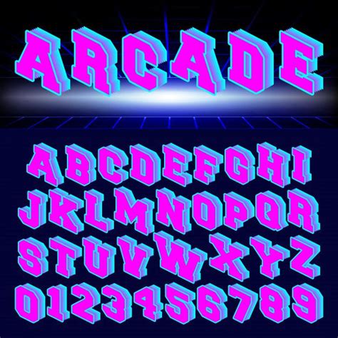 Arcade Alphabet Font Design Fonts Alphabet Fonts Design Alphabet