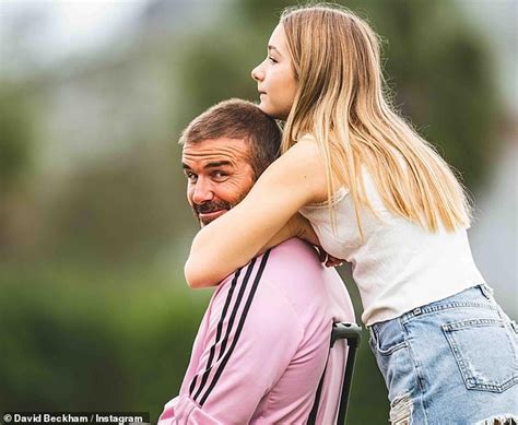 Harper Beckham Sweetly Hugs Her Father David As He Takes Her Along To Inter Miami Training