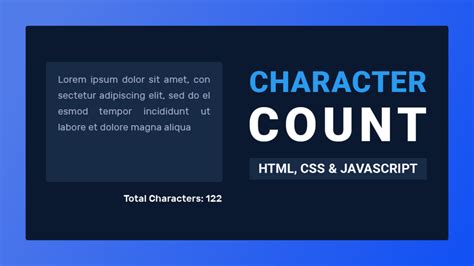 Live Character Count | HTML, CSS And Javascript | Coding Artist