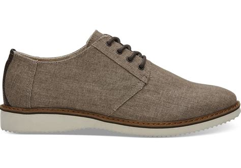 Toms Toffee Coated Linen Mens Preston Dress Shoes For Men Lyst