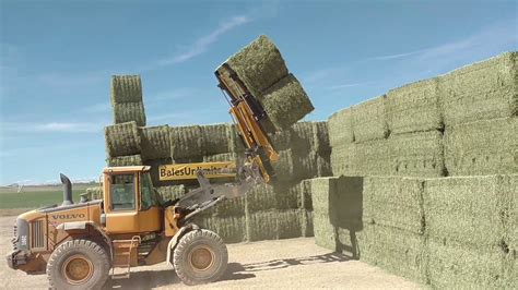 Bales Unlimited Extendafork Stacking And Retrieving 6 Bales High Youtube