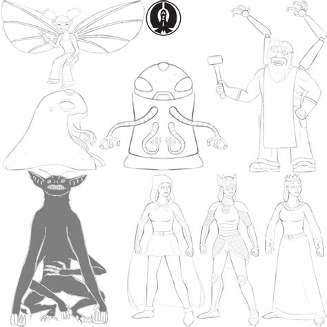 Random Character Sketches 3 By Aliencon On Deviantart