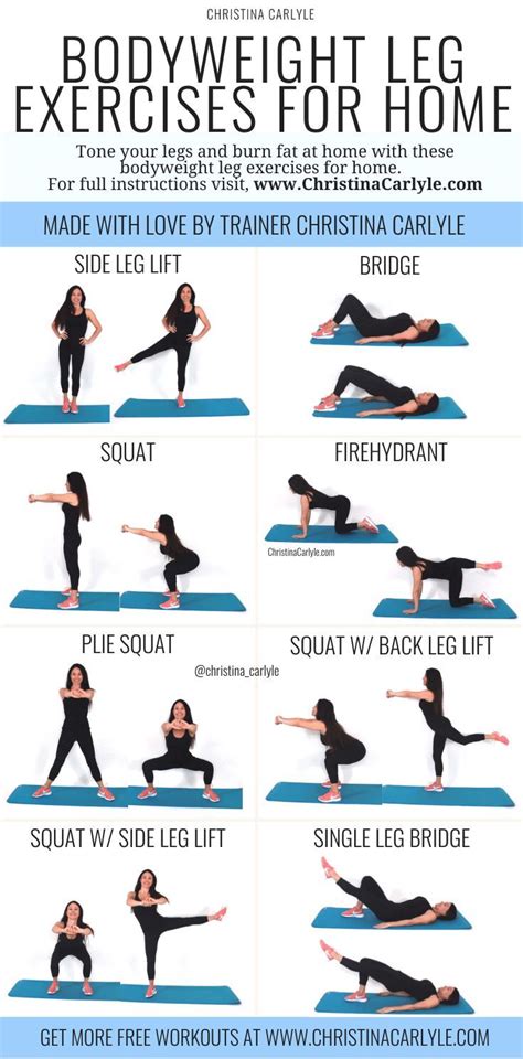 Today Im Sharing A Bunch Of Bodyweight Leg Exercises You Can Do At