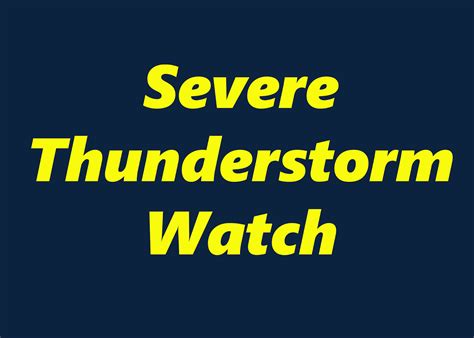 Weather Alert Severe Thunderstorm Watch Issued For Schuylkill County