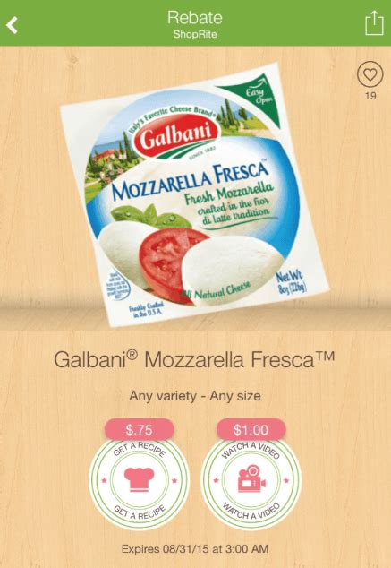 Galbani Fresh Mozzarella Cheese Log Only $0.24 at ShopRite ...