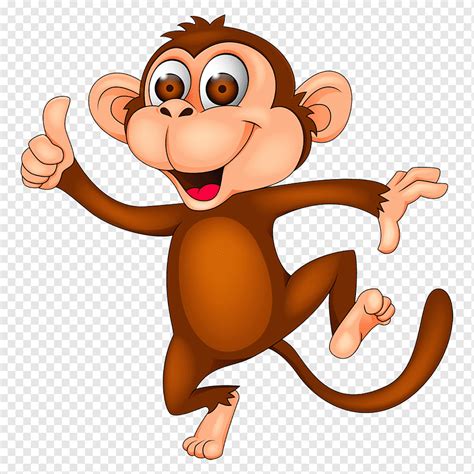 Ilustrasi Monyet Coklat Monyet Kartun Monyet Kartun Karakter Kartun
