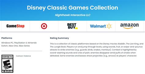 Disney Classic Games Collection Rated For Switch By The Esrb Nintendosoup