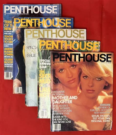 Penthouse Magazine Random Lot Of 5 Issues All From 1980s 1800 Picclick