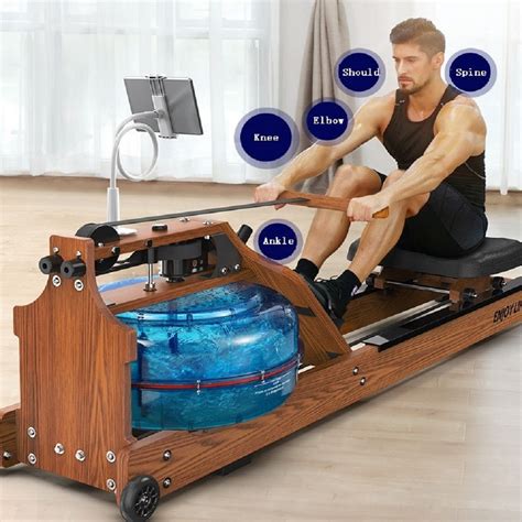 Fitpher Fitness Equipment Water Resistance Rowing Machine Dual Track H