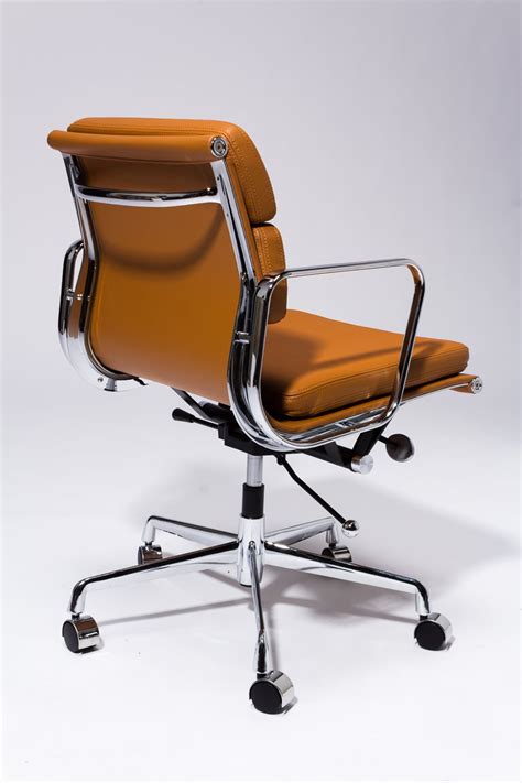 These ergonomic chairs support your posture and help you stay alert while working. CH610 Halpert Brown Leather Rolling Desk Chair Prop Rental ...