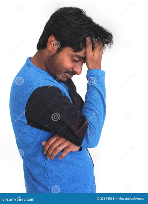 Young Male Person In Gloomy Mood Stock Photo Image Of Guilt Regret