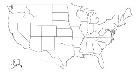United States Including Alaska And Hawaii Map Printable Map