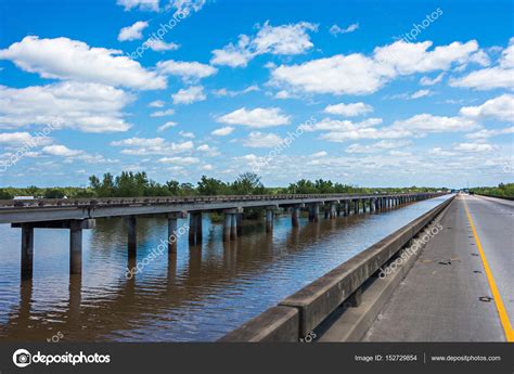 Freeway Bridge Over Atchafalaya River Basin In Louisiana Stock Photo By