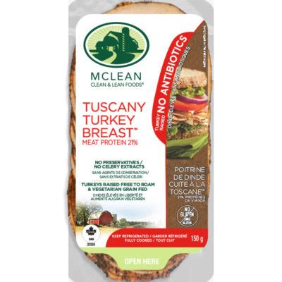 Sliced Tuscany Turkey Breast Mclean Meats Clean Deli Meat Healthy