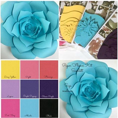 Paper Flower Kits Perfect Diy Craft Available In 3 Sizes Lots Of