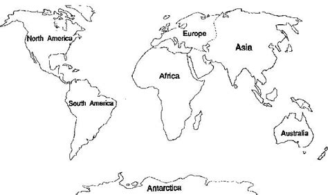 7 Continents Coloring Pages World Map Coloring Page World Map