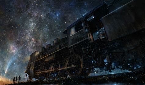 Starry Sky Locomotive Train Wallpaper Anime Wallpaper 1920x1080 Hd