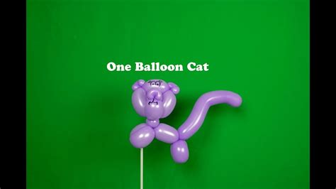 Learn How To Make A One Balloon Cat With Balloon Twisting Youtube