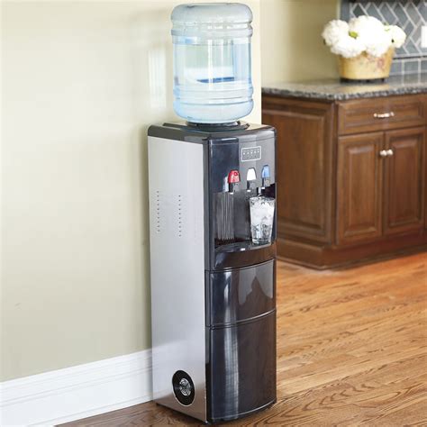 Refrigerators with water and ice dispensers require more user maintenance. NewAir Watercooler with Built-In Ice Maker