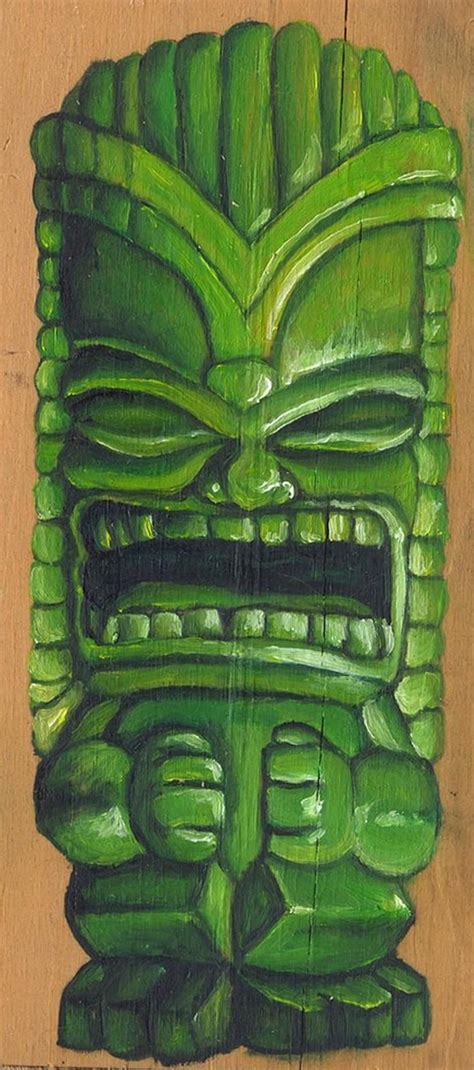 Tiki Painting Tiki Totem Vintage Tiki Tiki Head