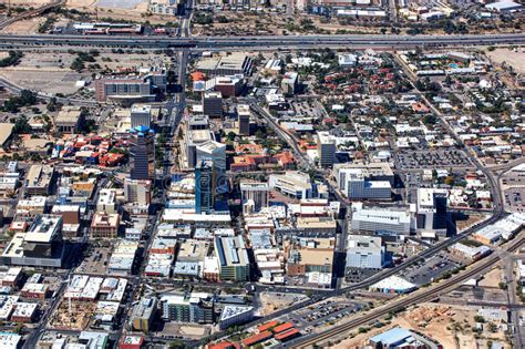Downtown Tucson Arizona Stock Image Image Of Aerial 26091189