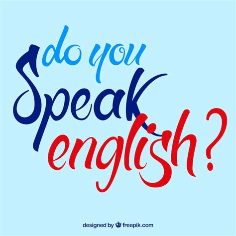 Fondo De Lettering De Do You Speak English Vector Gratis