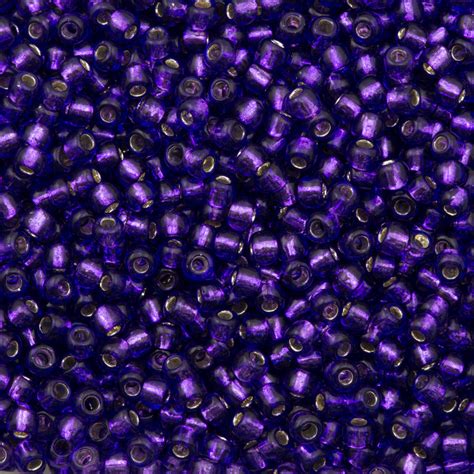 Toho Round Seed Beads 6 0 Silver Lined Purple 2224 Aura Crystals Llc