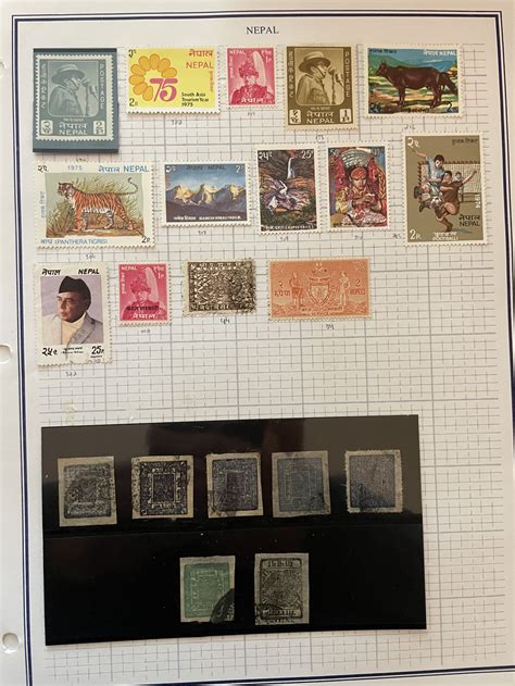 Collection Of Nepal Stamps Asia Nepal General Issue Stamp Hipstamp