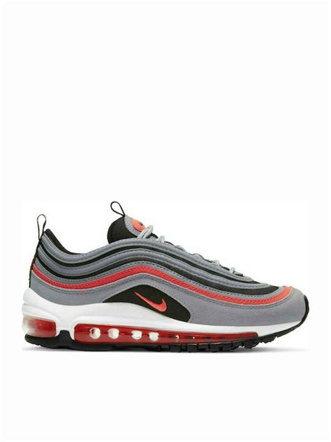 Nike Παιδικά Sneakers Air Max 97 Gs Wolf Grey Radiant Red Black