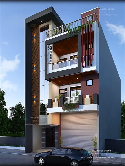 3 Storey Modern House Design India Icerem
