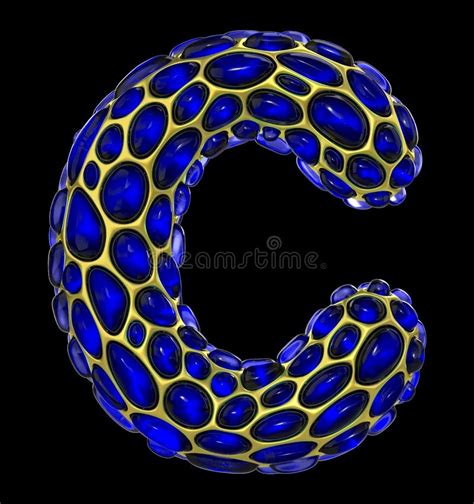 Golden Shining Metallic 3d With Blue Glass Symbol Capital Letter A