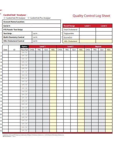 Quality Control Log Template Excel Templates