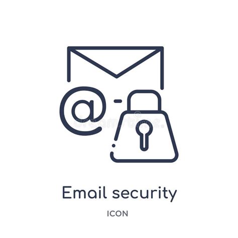 Linear Email Security Icon From Internet Security And Networking