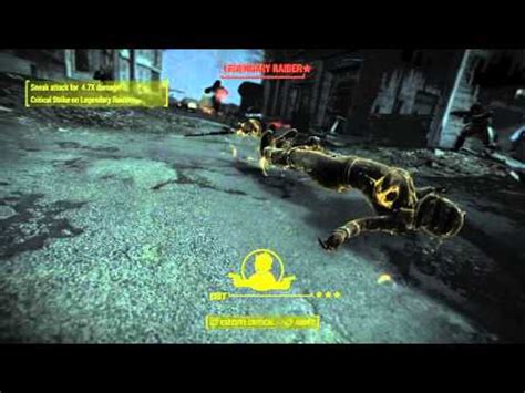 Fallout Assaultron Companion Vs Ten Level Synth Eradicators Youtube