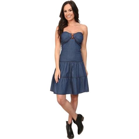 Roper 9751 5 Oz Indigo Denim Flounced Dress Womens Dress Blue 45 Liked On Polyvore