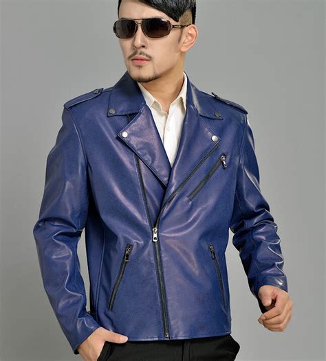 blue leather jackets jackets