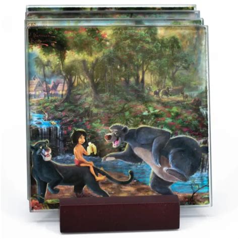 Starfire Prints Thomas Kinkade Disney The Jungle Book Glass Coaster Set 20 99 Picclick