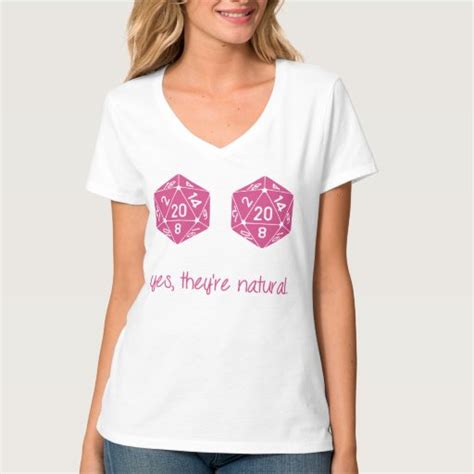All Natural 20 Breasts Dice T Shirt Zazzle
