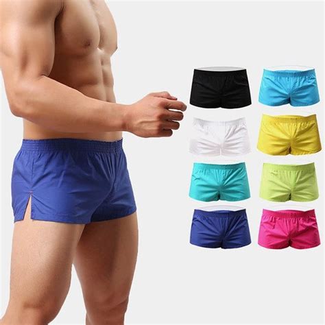 Casual Home Plain Boxer Shorts Inside Cotton Pouch Breathable Skin Friendly Boxer Briefs For Men