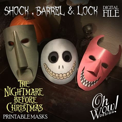 It's just that they're really intimidated by oogie boogie and will do whatever it takes to appease him. Printable Lock Shock and Barrel masks: Digital ...