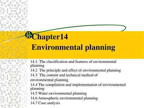 PPT Chapter14 Environmental Planning PowerPoint Presentation Free