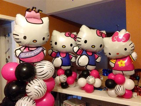 Hello Kitty Balloon Centerpieces And Hello Kitty Balloon Column Hello