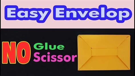 Paper Envelope How To Make Envelope Without Glue And Scissor By