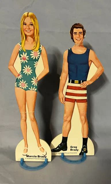 Vintage Andthe Brady Bunch Paper Dolls Marcia And Greg Brady By Whitman