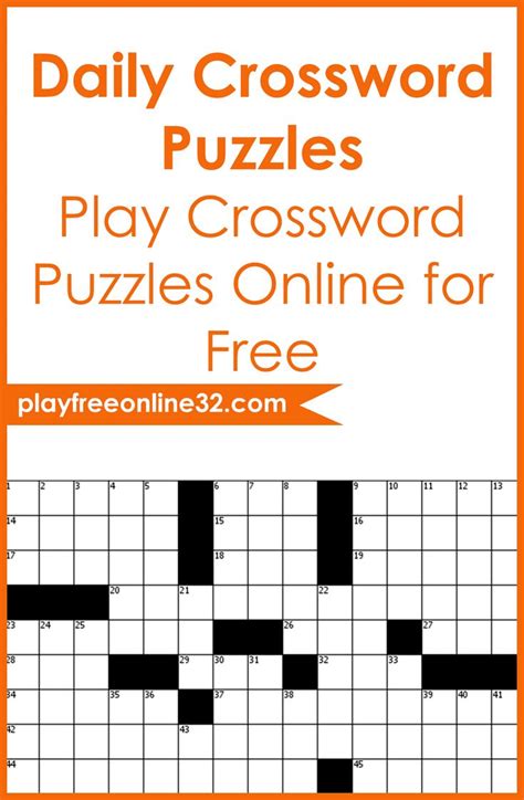 Crossword • Play Daily Crossword Puzzles Online for Free | Crossword puzzles, Crossword puzzles ...