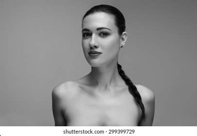 Woman Studio Portrait Half Naked Stock Photo 299399795 Shutterstock